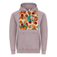 Vintage Zinc floral pumpkins seamless pattern Vintage Hoodie - BundleAndBundleShop