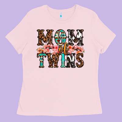 Mom Of Twins Ladies Tee Designed By Oliviacreatesart