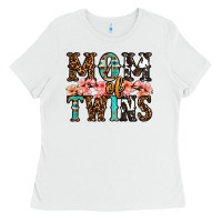 White mom of twins Ladies Tee - OliviaCreatesArt