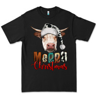 Black merry christmas hereford cow Premium Tee - RanaPortraitStore