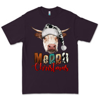 Plum merry christmas hereford cow Premium Tee - RanaPortraitStore