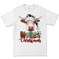 White merry christmas hereford cow Premium Tee - RanaPortraitStore