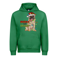 Emerald merry and bright pug Urban Hoodie - RanaPortraitStore