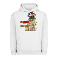Pigment Lunar Rock merry and bright pug Urban Hoodie - RanaPortraitStore