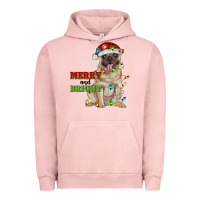 Merry And Bright Pug Urban Hoodie | Teevron