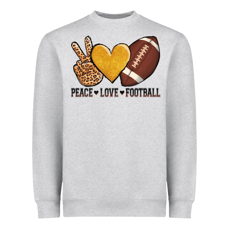 Peace Love Football Revize Heavyweight Sweatshirt by AdoDesignShop | Teevron