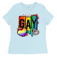Baby Blue gay af Ladies Tee - OliviaCreatesArt