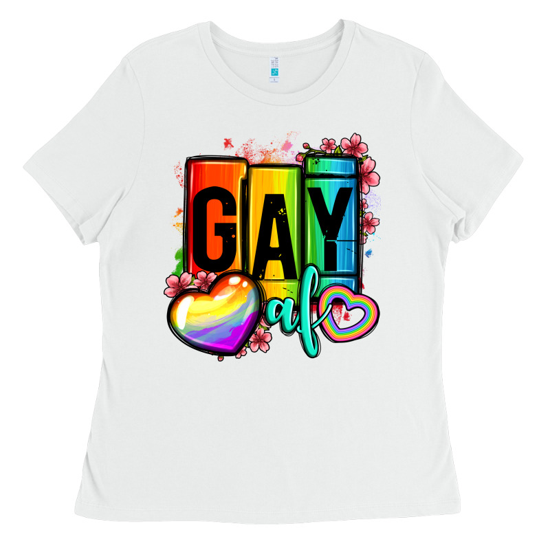 Gay Af Ladies Tee by OliviaCreatesArt | Teevron