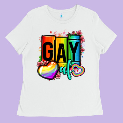 Gay Af Ladies Tee Designed By Oliviacreatesart