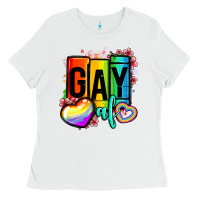 White gay af Ladies Tee - OliviaCreatesArt