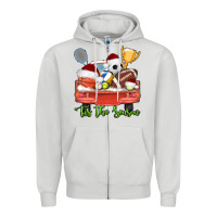 Dove Grey tis the season sports truck christmas Zipper Hoodie - AdoDesignShop