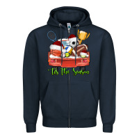 Navy tis the season sports truck christmas Zipper Hoodie - AdoDesignShop