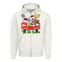 Oatmeal Heather tis the season sports truck christmas Zipper Hoodie - AdoDesignShop
