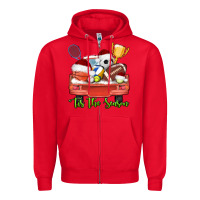 Red tis the season sports truck christmas Zipper Hoodie - AdoDesignShop