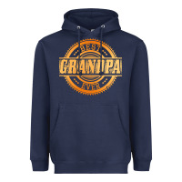 Navy best grandpa Heavyweight Hoodie - DesigneFamous