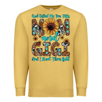 Antique Gold god gifted me two titles mom and gigi  and i rock them both Premium Sweatshirt - JahusDesignShop