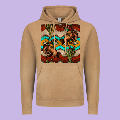 Native American Aztec Seamless Pattern 5 Vintage Hoodie Designed By Bundleandbundleshop
