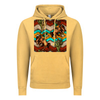 Vintage Mustard native american aztec seamless pattern 5 Vintage Hoodie - BundleAndBundleShop