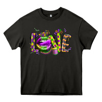 Asphalt mardi gras love lips Heavy Core Tee - CowGirlArtShop