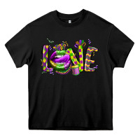 Black mardi gras love lips Heavy Core Tee - CowGirlArtShop