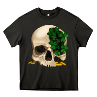 Asphalt St patrick's day Skull with clovers Heavy Core Tee - Jasminsmagicworld