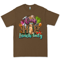 Cacao One hip lunch lady Easter Day Premium Tee - HowdyJamesFarm