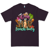 Plum One hip lunch lady Easter Day Premium Tee - HowdyJamesFarm
