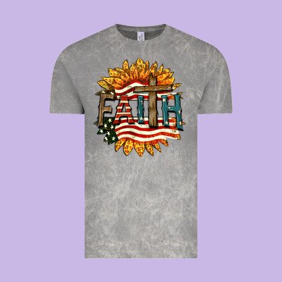 Faith Usa Vintage Tee Designed By Fadigitalartstudio