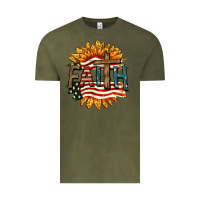 Vintage Olive Faith USA Vintage Tee - FaDigitalArtStudio
