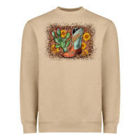 Mushroom cowboy boots cactus leopard Heavyweight Sweatshirt - AdoDesignShop