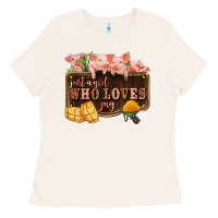 Bone just a girl who loves pig olivia Ladies Tee - OliviaCreatesArt