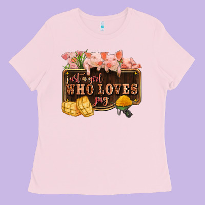 Just A Girl Who Loves Pig Olivia Ladies Tee Designed By Oliviacreatesart