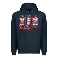Navy you give me teachcardia Premium Hoodie - RacoonDesign