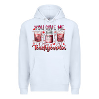 White you give me teachcardia Premium Hoodie - RacoonDesign