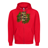 Red camouflage glitter patch Zipper Hoodie - AdoDesignShop