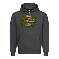 Smoke camouflage glitter patch Zipper Hoodie - AdoDesignShop
