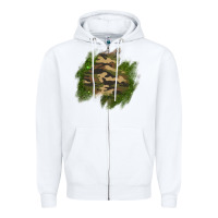White camouflage glitter patch Zipper Hoodie - AdoDesignShop