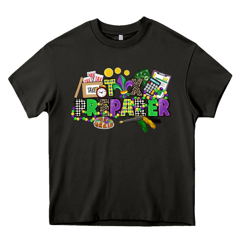 Tax Preparer Mardi Gras Heavy Core Tee by CowGirlArtShop | Teevron