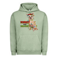 Pigment Oil Green merry and bright chihuahua Urban Hoodie - RanaPortraitStore