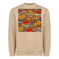 Mushroom pumpkin plaid sunflower seamless Heavyweight Sweatshirt - AdoDesignShop