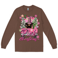 Chestnut Pink Christmas Truck Gnome Long Sleeve Tee - FaDigitalArtStudio