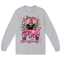 Moon Dust Pink Christmas Truck Gnome Long Sleeve Tee - FaDigitalArtStudio