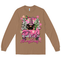 Toasted Coconut Pink Christmas Truck Gnome Long Sleeve Tee - FaDigitalArtStudio