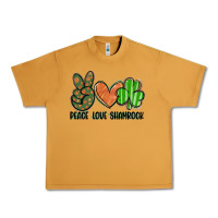 Peanut Butter peace love shamrock Urban Heavy Tee - FaDigitalArtStudio