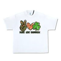 White peace love shamrock Urban Heavy Tee - FaDigitalArtStudio