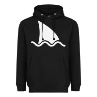Black shark fin Heavyweight Hoodie - DesigneFamous