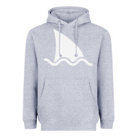 Heather Grey shark fin Heavyweight Hoodie - DesigneFamous