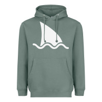 Sage shark fin Heavyweight Hoodie - DesigneFamous