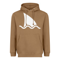 Toasted Coconut shark fin Heavyweight Hoodie - DesigneFamous