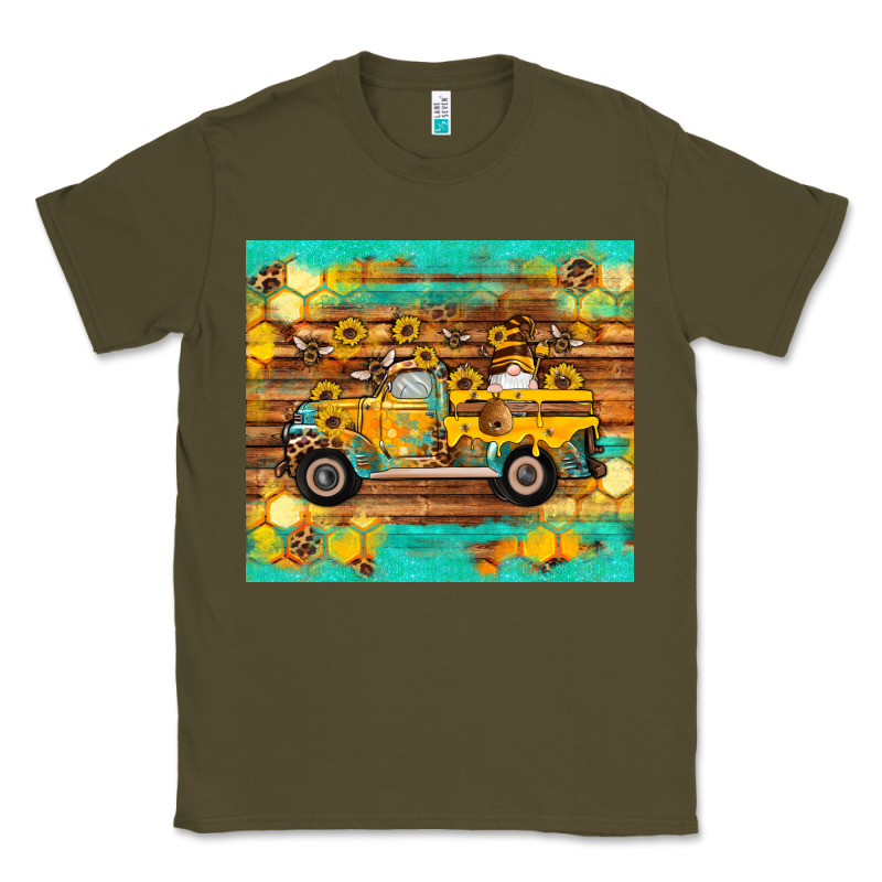 Western Bee Gnomes Truck Honeycomb  Leopard Turquoise Wooden Serape Classic Tee by Artiststas | Teevron
